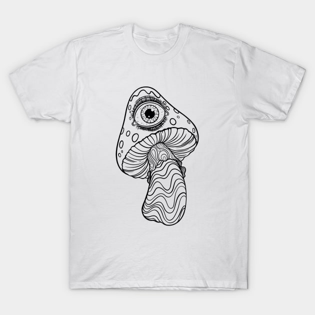 Magic mushroom T-Shirt by OccultOmaStore